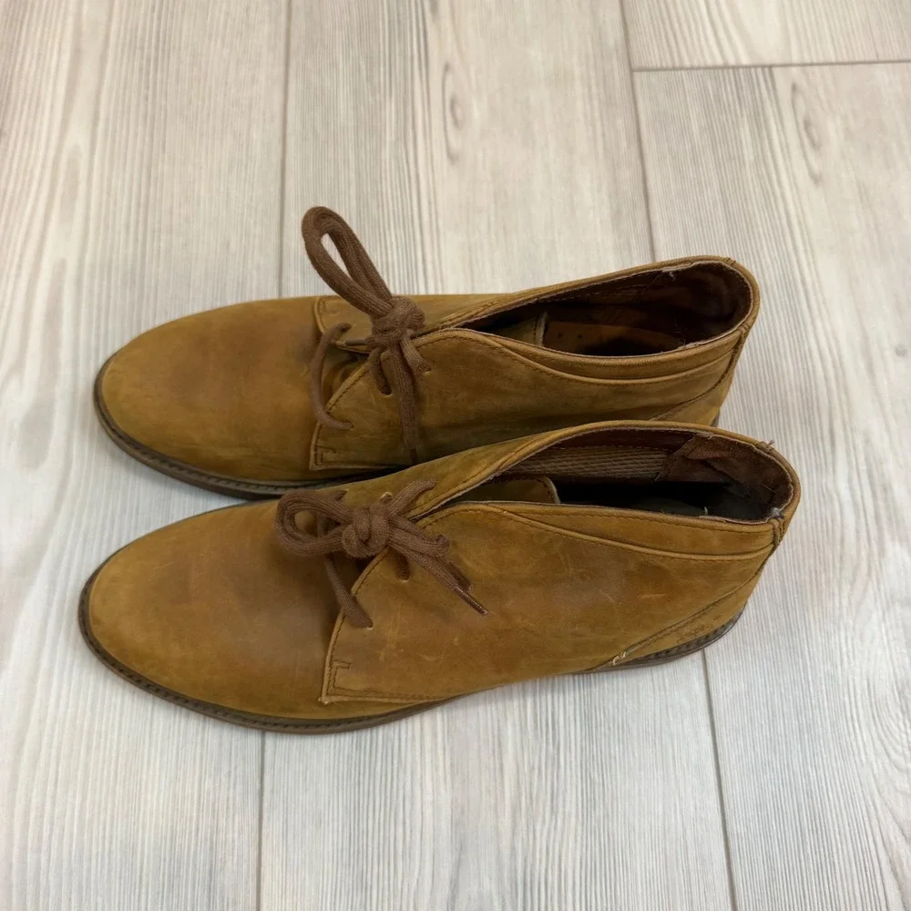 Timberland 9M Tan Leather Waterproof Chukka Desert Boots 9308 Made Portugal